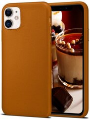 Защитный чехол для Apple iPhone 11, Экокожа - веганская кожа - brown ( caramel) цена и информация | Чехлы для телефонов | pigu.lt