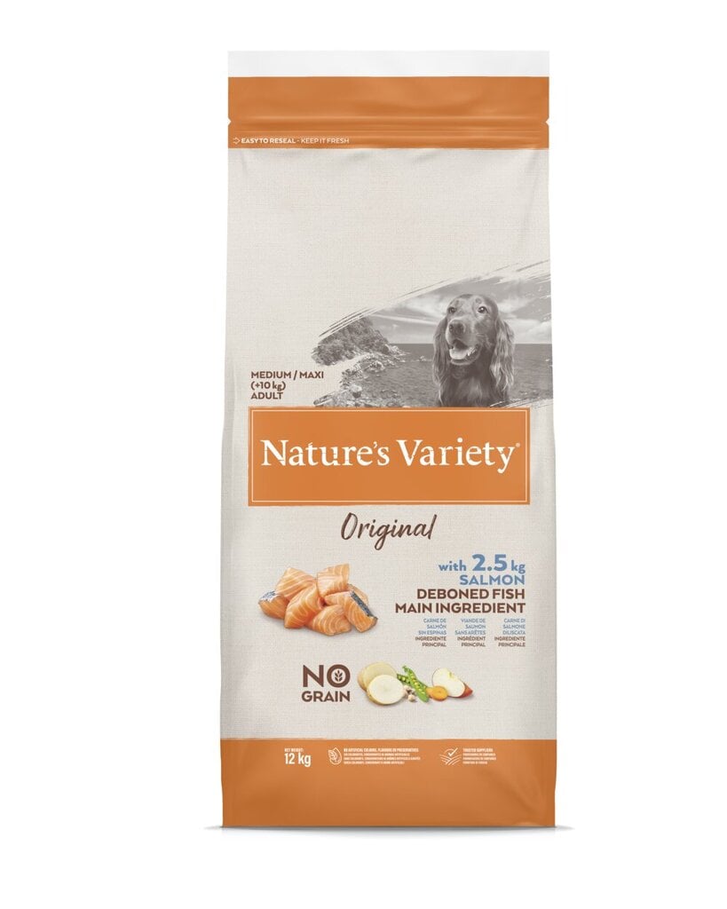 Nature's Variety original med/max suaugusiems šunims su kalakutiena, 2 kg kaina ir informacija | Sausas maistas šunims | pigu.lt