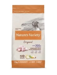 Nature's Variety Original suaugusiems mažų veislių šunims su kalakutiena, 1,5 kg kaina ir informacija | Sausas maistas šunims | pigu.lt