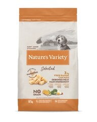 Сухой корм с курицей свободного выгула для щенят/юниоров Nature's Variety Dog Selected Junior Free Range chicken, 12 кг цена и информация | Сухой корм для собак | pigu.lt