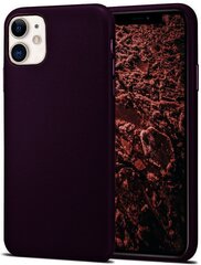 Защитный чехол для Apple iPhone 11, экокожа, веганская кожа, purple (maroon) цена и информация | Чехлы для телефонов | pigu.lt