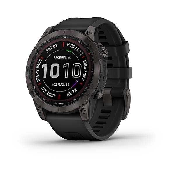 Garmin fēnix® 7 Sapphire Solar Carbon Grey DLC Titanium/Black цена и информация | Išmanieji laikrodžiai (smartwatch) | pigu.lt