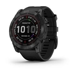 Garmin Fenix 7X Sapphire Solar Black DLC Titanium w. Black Band (010-02541-23) цена и информация | Смарт-часы (smartwatch) | pigu.lt