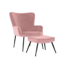 Кресло DKD Home Decor Розовый древесина каучукового дерева (73 x 70 x 87 cm) цена и информация | Кресла в гостиную | pigu.lt