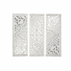 Sienų dekoracija DKD Home Decor Veidrodis Medžio MDF (3 pcs) (40 x 2.5 x 122 cm) (40 x 2,5 x 122 cm) kaina ir informacija | Interjero detalės | pigu.lt