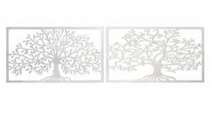 Sienų dekoracija DKD Home Decor Metalinis Medis (2 pcs) (84.5 x 1 x 49 cm) kaina ir informacija | Interjero detalės | pigu.lt