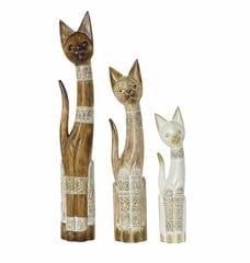 Dekoratyvinė figūrėlė DKD Home Decor Kačių (3 pcs) (14 x 7,5 x 80 cm) (12 x 6,5 x 60 cm) (16 x 7.5 x 100 cm) kaina ir informacija | Interjero detalės | pigu.lt