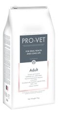 ADULT  3kg PRO-VET -  полнорационный корм для взрослых кошек, уменьшает мочевыводящие пути, почки, сердечную недостаточность, диабет и другие риски. цена и информация | Сухой корм для кошек | pigu.lt