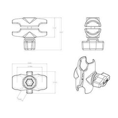 Ram Mount RAM-B-201U-A kaina ir informacija | Telefono laikikliai | pigu.lt