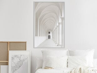 Plakatas White Colonnade, Baltas rėmelis, 40x60 kaina ir informacija | Reprodukcijos, paveikslai | pigu.lt