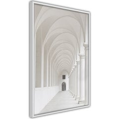 Plakatas White Colonnade, Baltas rėmelis, 40x60 kaina ir informacija | Reprodukcijos, paveikslai | pigu.lt