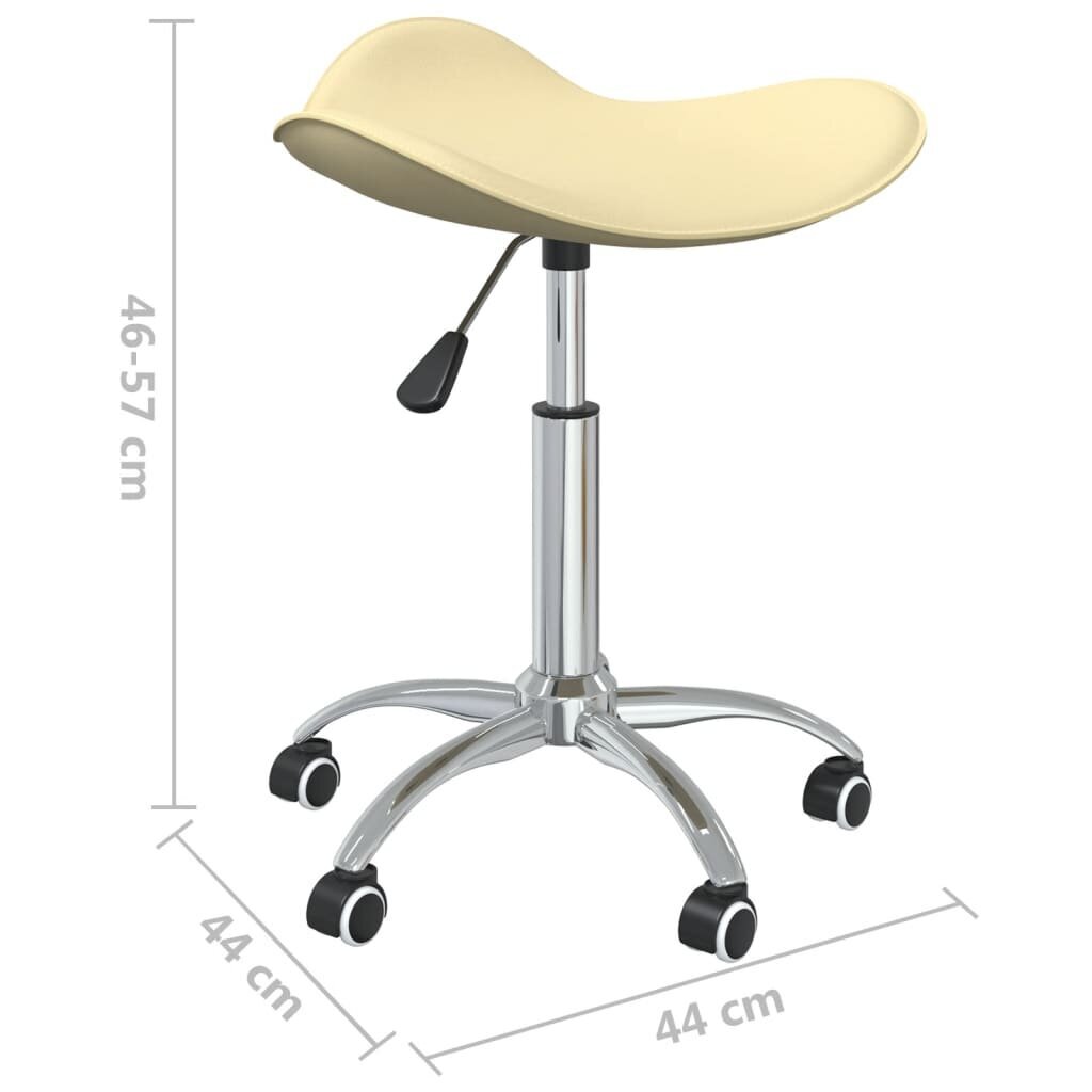 vidaXL Pasukamos valgomojo kėdės, 4vnt., kreminės, dirbtinė oda  kaina ir informacija | Virtuvės ir valgomojo kėdės | pigu.lt