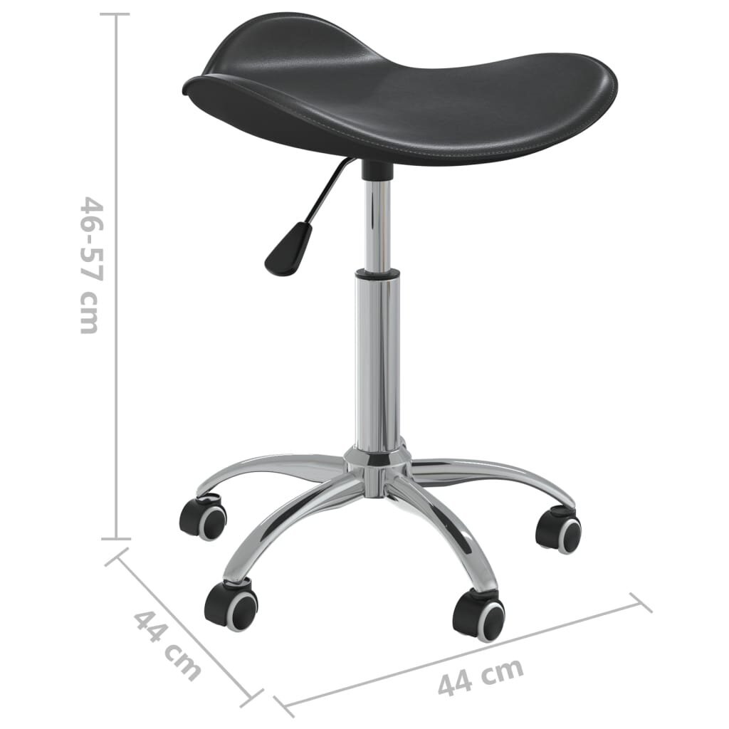 vidaXL Pasukamos valgomojo kėdės, 6vnt., juodos spalvos, dirbtinė oda  цена и информация | Virtuvės ir valgomojo kėdės | pigu.lt