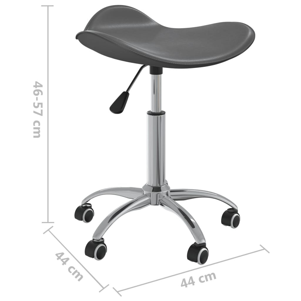 vidaXL Pasukamos valgomojo kėdės, 6vnt., pilkos spalvos, dirbtinė oda kaina ir informacija | Virtuvės ir valgomojo kėdės | pigu.lt