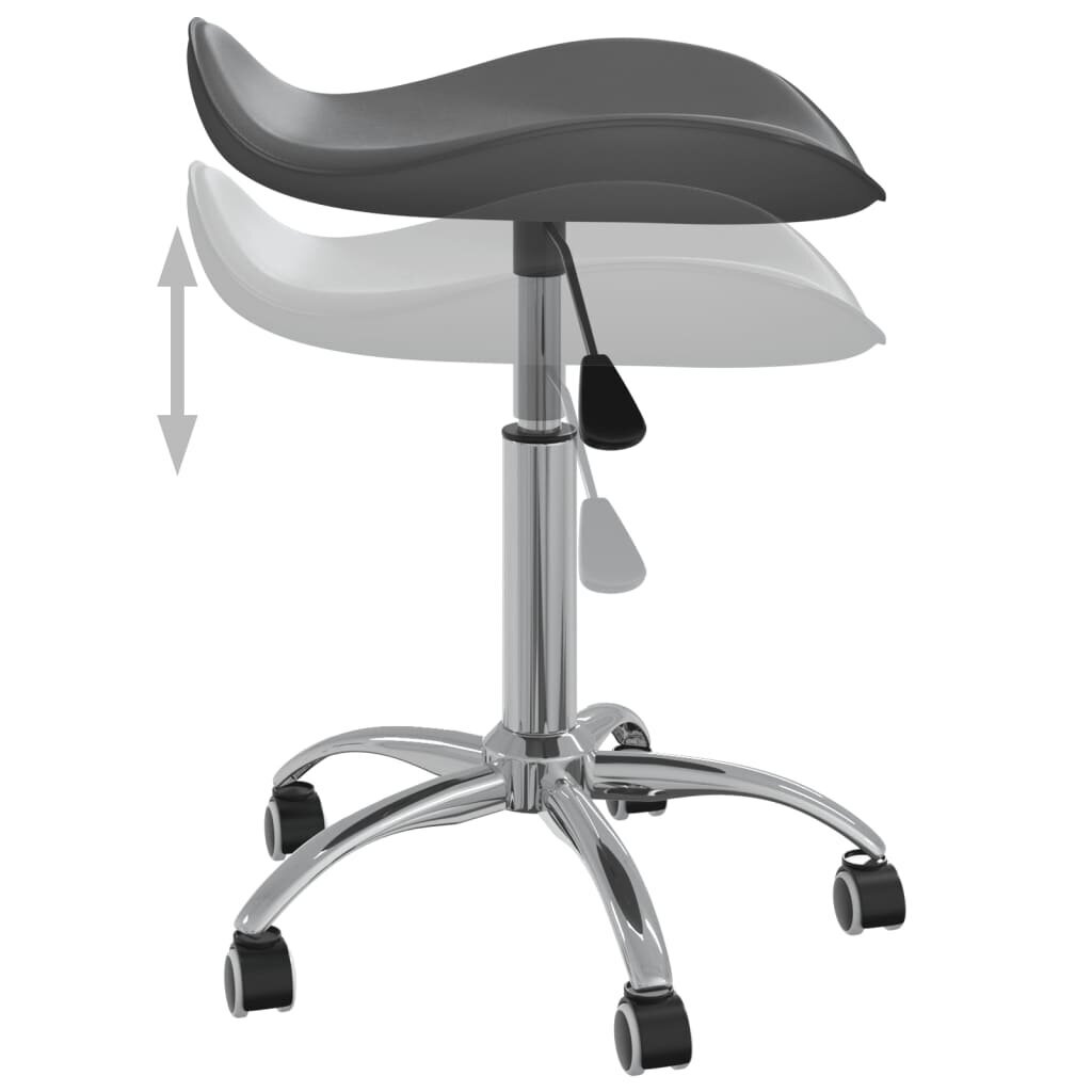 vidaXL Pasukamos valgomojo kėdės, 6vnt., pilkos spalvos, dirbtinė oda kaina ir informacija | Virtuvės ir valgomojo kėdės | pigu.lt