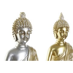 Декоративная фигура DKD Home Decor Серебристый Позолоченный Будда Смола (25 x 14 x 37 cm) (2 pcs) цена и информация | Декорации для сада | pigu.lt