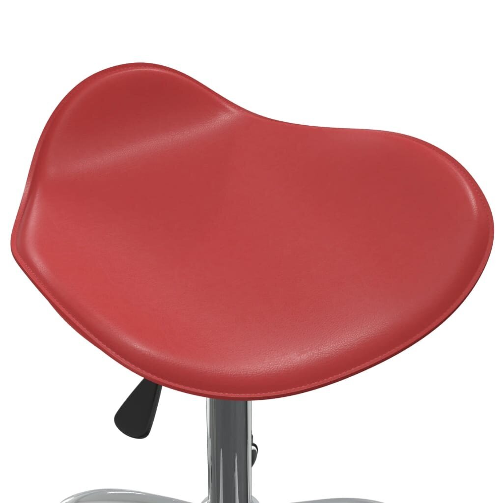 vidaXL Pasukamos valgomojo kėdės, 2vnt., vyno raudonos, dirbtinė oda цена и информация | Virtuvės ir valgomojo kėdės | pigu.lt