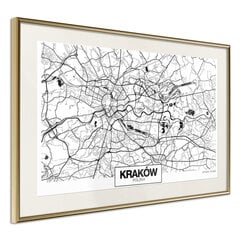 Plakatas City Map: Cracow kaina ir informacija | Reprodukcijos, paveikslai | pigu.lt