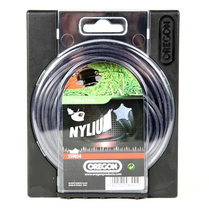 Trimerio valas Oregon Nylium starline 2,4mm/ 15m kaina ir informacija | Sodo technikos dalys | pigu.lt