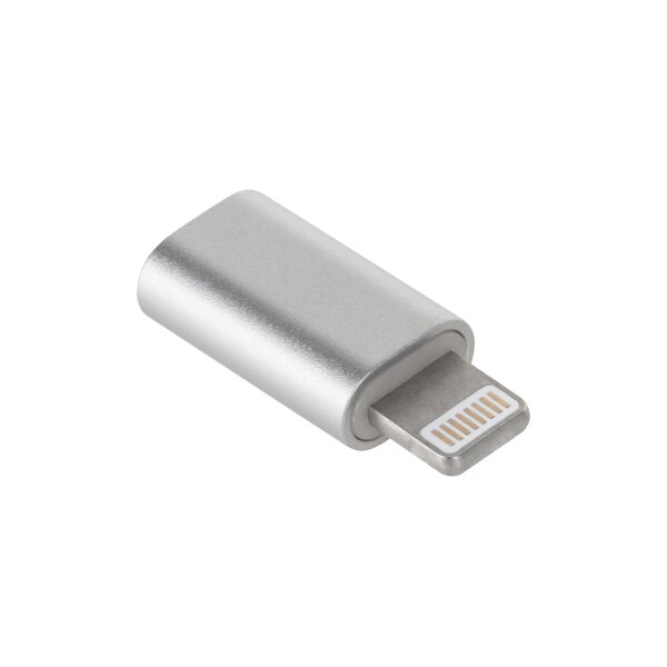 Micro USB - Lightning adapteris kaina ir informacija | Adapteriai, USB šakotuvai | pigu.lt