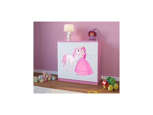 Комод Babydreams - Принцесса и лошадь, розовый цена и информация | Комоды | pigu.lt