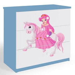 Komoda Babydreams - Princesė ant arklio, mėlyna kaina ir informacija | Komodos | pigu.lt