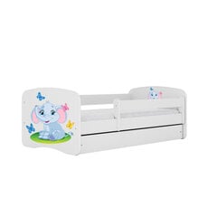 Кровать Babydreams, белая, 160x80 см, с выдвижным ящиком цена и информация | Кровати | pigu.lt