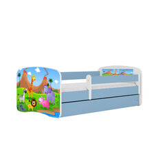 Кровать Babydreams, синяя, 160x80 см, с выдвижным ящиком цена и информация | Кровати | pigu.lt