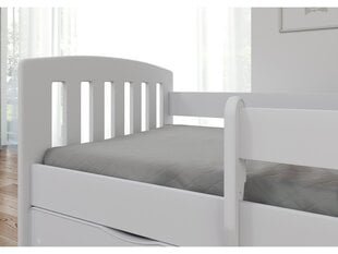 Кровать, белая, 180х80 см, с ящиком цена и информация | Кровати | pigu.lt