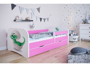 Lova Babydreams, rožinė, 160x80, su stalčiumi kaina ir informacija | Lovos | pigu.lt