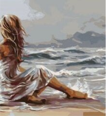 Kартины по номерам "Девушка и море" 40x50 G цена и информация | Набор для рисования по номерам | pigu.lt