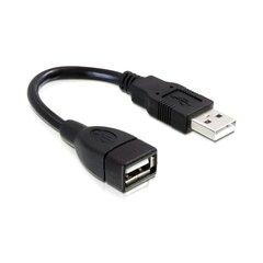 DeLOCK Kabel USB 2.0 Verlaengerung, A/A 15см S/B USB-кабель 0,15 м Черный цена и информация | Адаптеры, USB-разветвители | pigu.lt