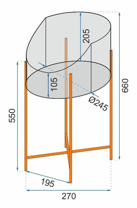 Stovas gėlėms, 66 cm, juodas/auksinis kaina ir informacija | Gėlių stovai, vazonų laikikliai | pigu.lt