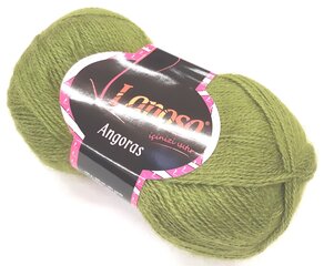 Пряжа для вязания Lanos Angora 100г; цвет зеленый 882 цена и информация | Принадлежности для вязания | pigu.lt