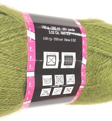 Пряжа для вязания Lanos Angora 100г; цвет зеленый 882 цена и информация | Принадлежности для вязания | pigu.lt