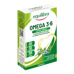 Пищевая добавка Equilibra Omega 3-6, 32 капсулы. цена и информация | Другие пищевые добавки и препараты | pigu.lt