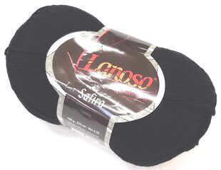 Нитки для вязания Lanoso Safira 100г; цвет черный 22 цена и информация | Принадлежности для вязания | pigu.lt