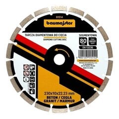 Deimantinis pjovimo diskas Baumajster, 230x2,6 mm цена и информация | Механические инструменты | pigu.lt