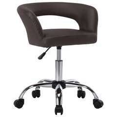 vidaXL Valgomojo kėdės, 2vnt., rudos spalvos, dirbtinė oda kaina ir informacija | Virtuvės ir valgomojo kėdės | pigu.lt
