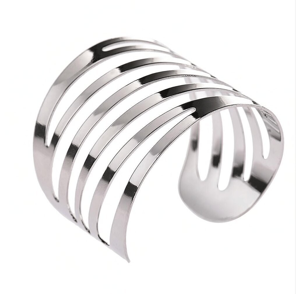 Sidabro spalvos servetėlės žiedas Silver Buckle kaina ir informacija | Staltiesės, servetėlės | pigu.lt