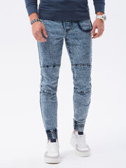 брюки джоггеры P1056 - светло-голубые цена и информация | Мужские брюки | pigu.lt