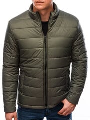 Мужская куртка переходный Edoti C526 оливково-зеленый цена и информация | Мужские куртки | pigu.lt