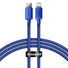 Кабель для быстрой зарядки Baseus Crystal Shine Series USB Type C to Lightning 20 Вт 1,2 м, синий (CAJY000203) цена и информация | Кабели для телефонов | pigu.lt