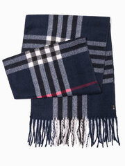 шарф A408 - темно-синий/белый цена и информация | Мужские шарфы, шапки, перчатки | pigu.lt