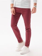 Мужские брюки чинос Ombre P1059, светло-бордовые цена и информация | Мужские брюки | pigu.lt