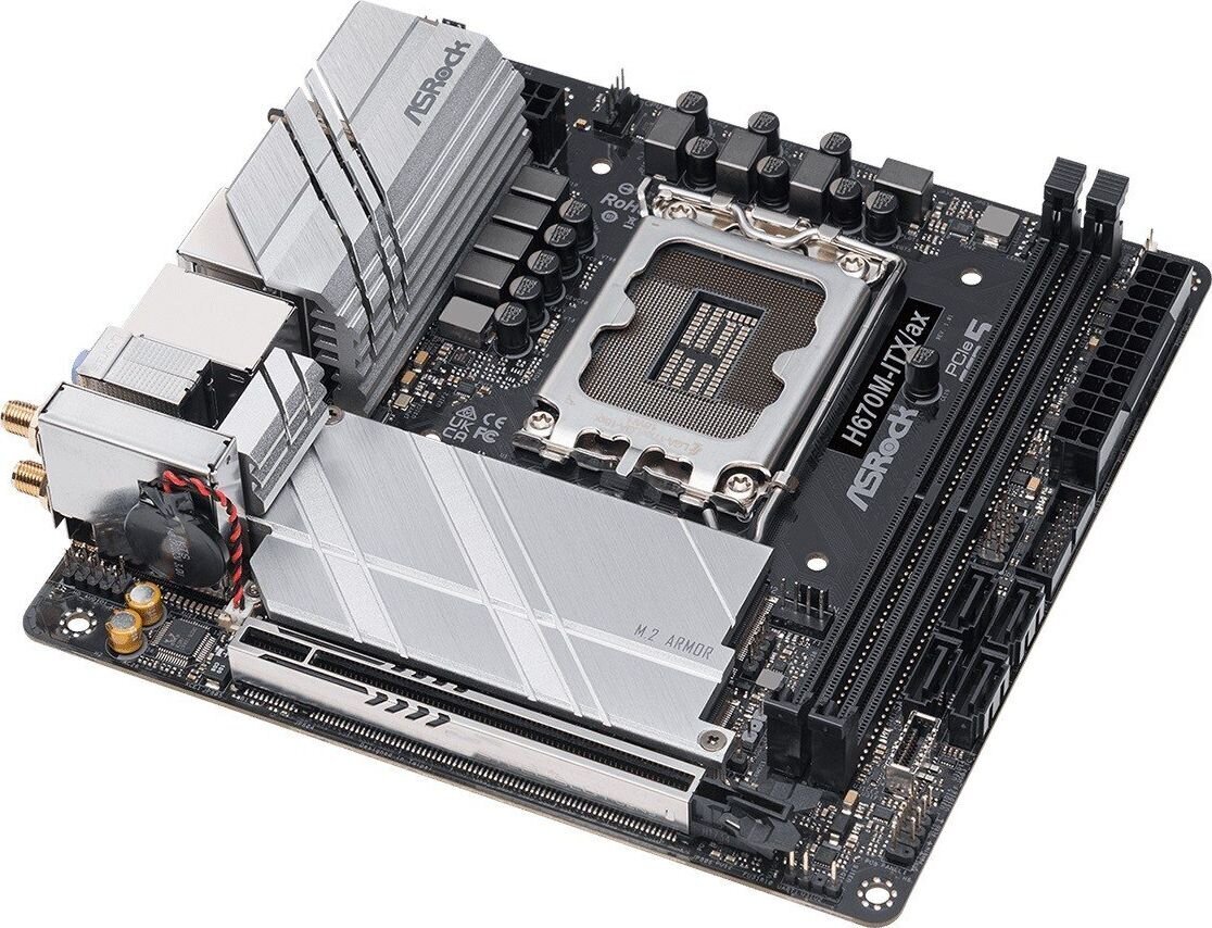 ASRock H670M-ITX/ax цена и информация | Pagrindinės plokštės | pigu.lt