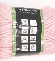 Mezgimo siūlai Lanoso Zerda 100g; spalva šviesiai rožinė 932R kaina ir informacija | Mezgimui | pigu.lt