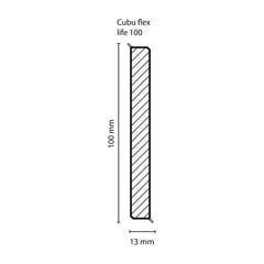 Grindjuostės Cubu Flex Life 100 Balta 2,5M (10VNT) цена и информация | Плинтусы и соединительные элементы | pigu.lt