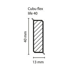 Grindjuostės Cubu Flex Life 40 Antracitas 2,5M (10VNT) цена и информация | Плинтусы и соединительные элементы | pigu.lt