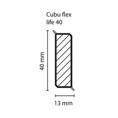 Grindjuostės Cubu Flex Life 40 Balta 2,5M (10VNT) цена и информация | Плинтусы и соединительные элементы | pigu.lt